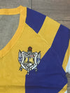 FINAL SALE - SGRho Geometric Sweater - Royal Blue/Gold - Size:Large/XL