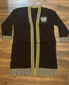 FINAL SALE - SGRho - Houndstooth Cardigan (Black) - Size: L/XL