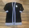 FINAL SALE - ZPhiB - Houndstooth Cardigan (Black)