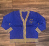 FINAL SALE - SGRho - Checkered Cardigan (Cursive Logo) - Size: L/XL