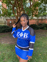 ZPhiB - Striped Jersey Dress - Royal Blue