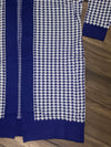 FINAL SALE - ZPhiB - Houndstooth Cardigan (Full Design) - Size: L/XL