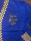 FINAL SALE - SGRho - Checkered Cardigan (Cursive Logo) - Size: L/XL