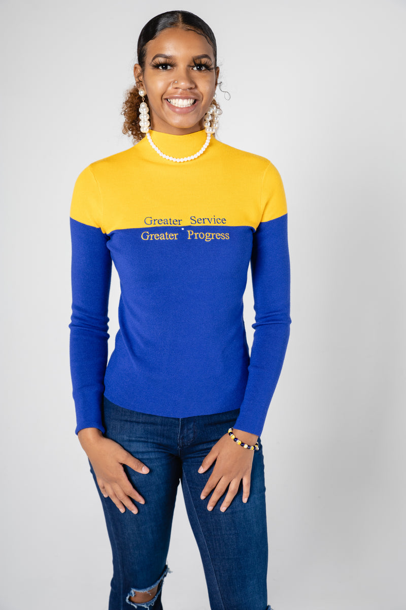 SGRho - Color-block Turtleneck Sweater – Official Para Connect