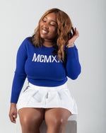1920 Roman Numeral Sweater - Royal Blue