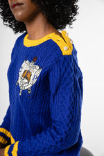 RHOyal Cable Knit Sweater - Blue