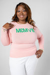 1908 Roman Numeral Sweater - Pink