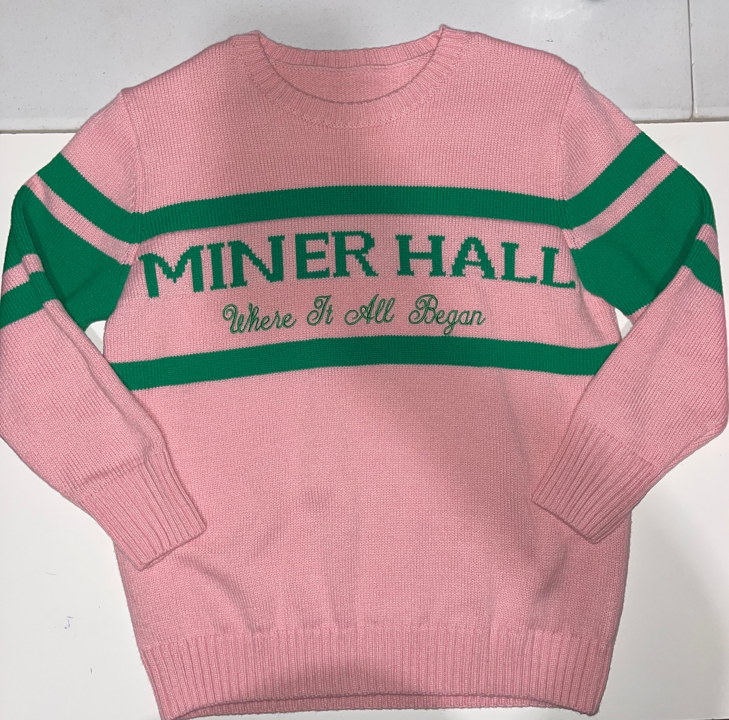 AKA Miner Hall Sweater Pink (Final Sale) – Official Para Connect